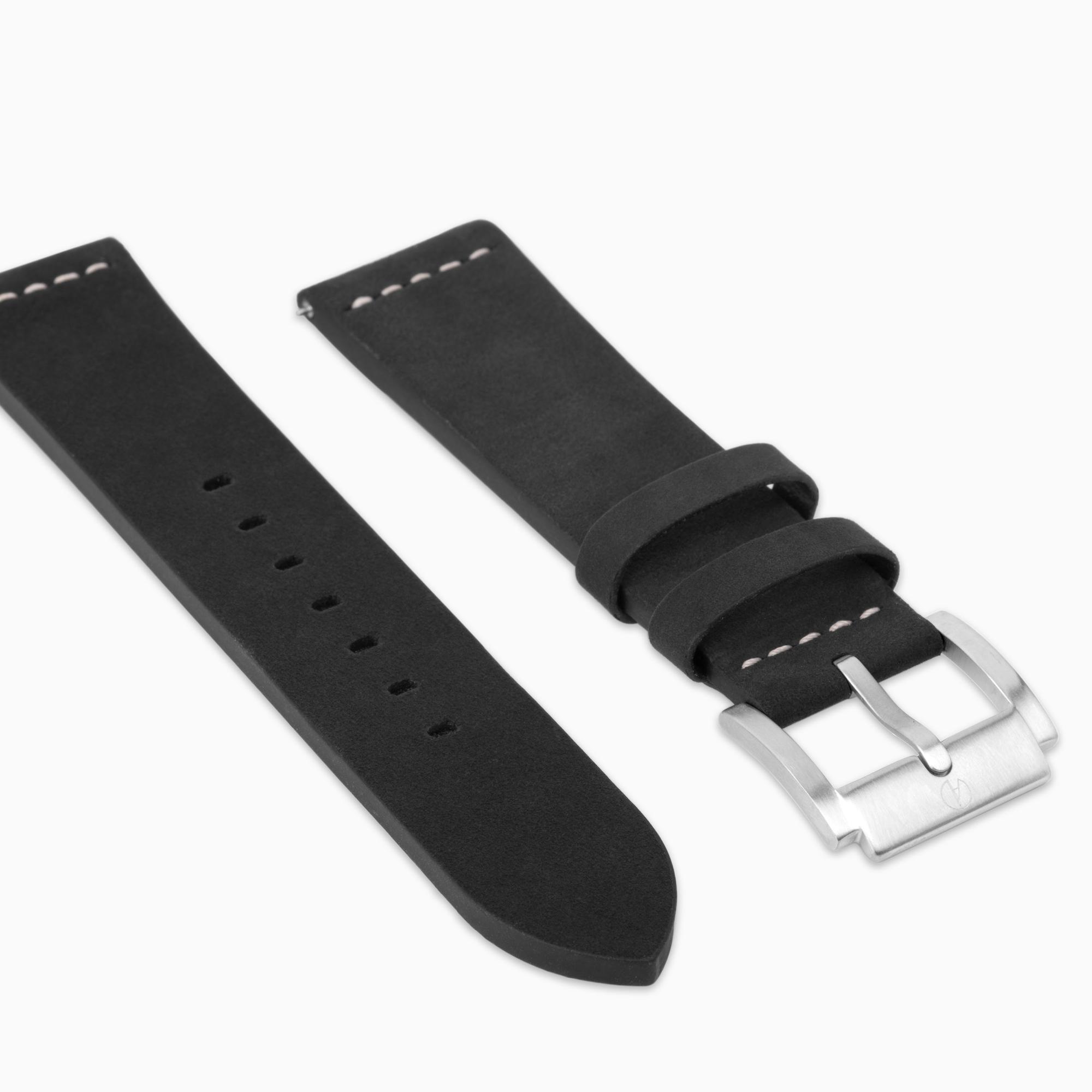 Accurist Aviation Men's Black Leather 22mm Strap